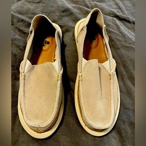 Sanuk “Donna” style in suede in size 8